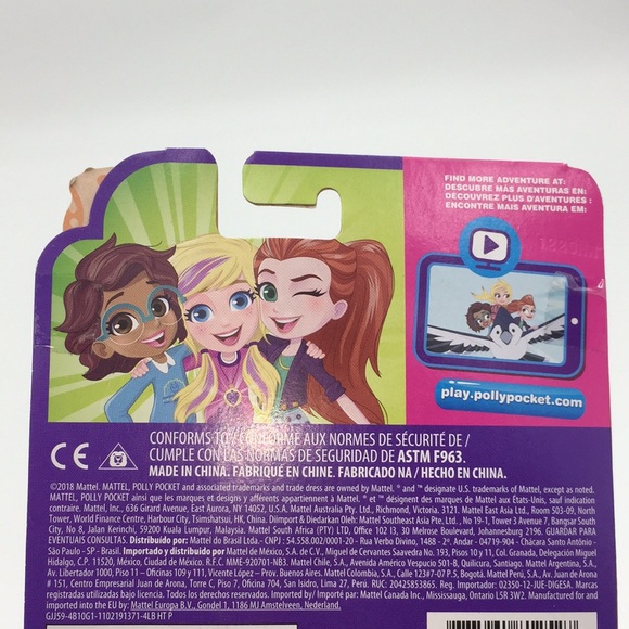 Polly Pocket Sun N Sass Lila Summer Beach Doll with 7 Accessories 2018 - Picture 5 of 8